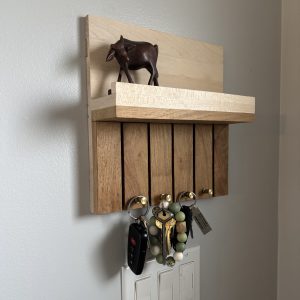 Atelier de porte-clés mural en bois massif